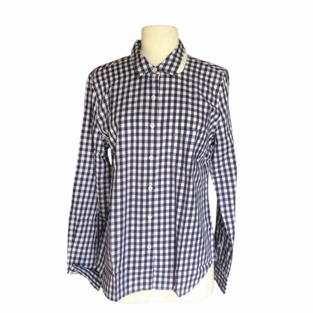 UNTUCKit Women’s Belleza Button Up Shirt Blue Buffalo Plaid Size 4 NWOT - Picture 8 of 15